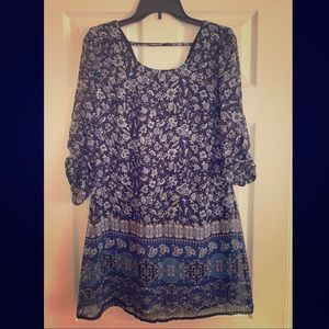 Floral Boho 3/4 Sleeve Dress